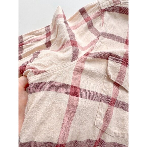 Men's PAIGE Everett Rusted CopperCheck Cotton Flannel Button Down Shirt, Size L - Picture 7 of 14